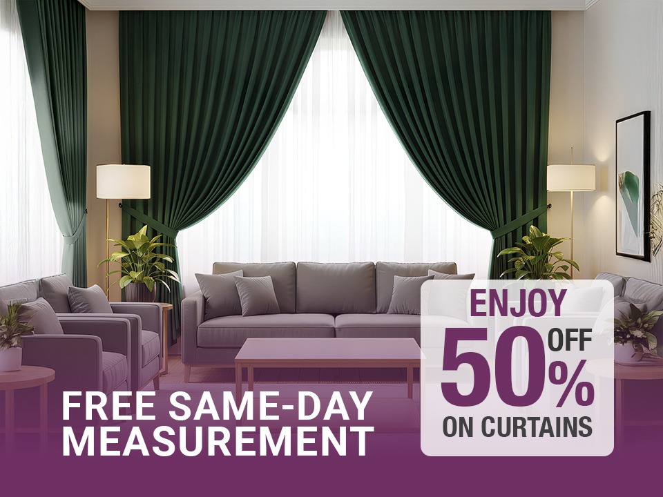 50% off for curtains